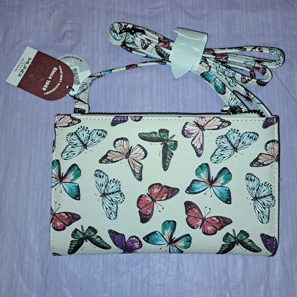 Womens Mundi RFID Blocking Butterfly Wallet Crossbody Purse - Picture 4 of 6